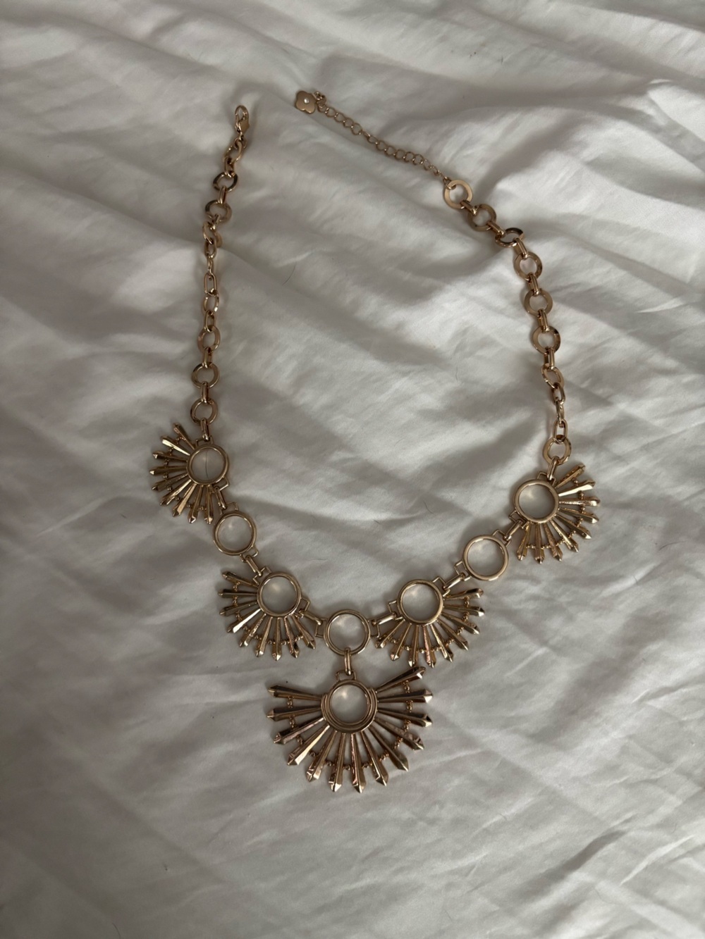 Gold Sunburst Statement Necklace